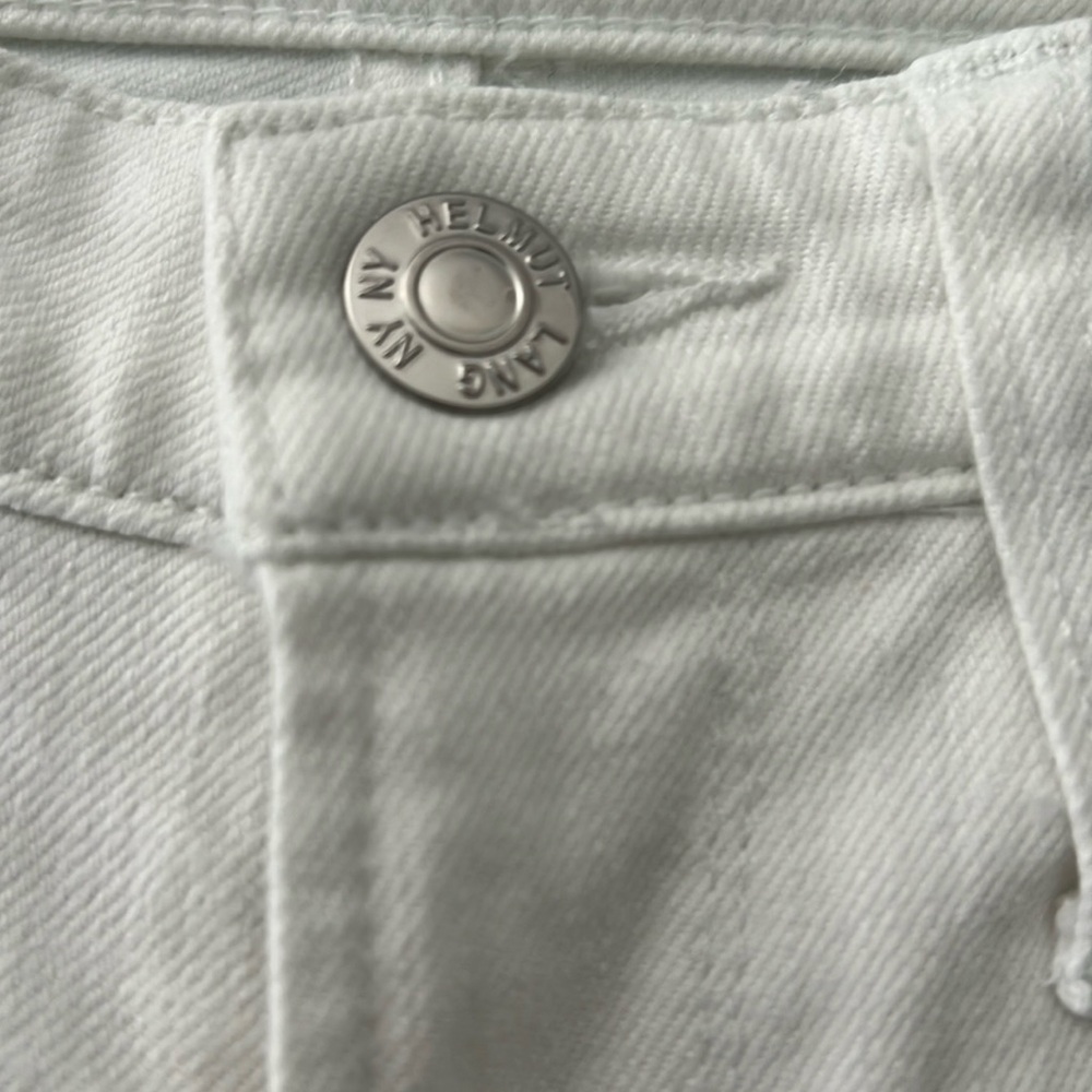 Helmut Lang Straight Boot Cut Mid Rise Jean White 24 - Picture 4 of 14